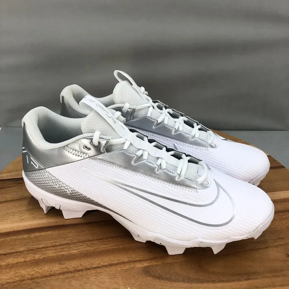 Nike Vapor Edge Shark‎ 2 Football Cleats Mens 16 White Silver Performance